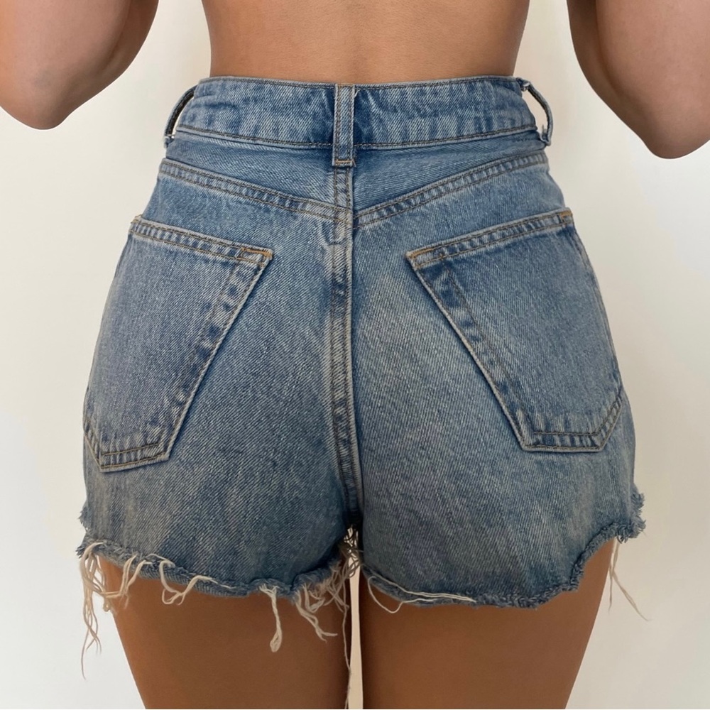 Topshop Ripped Jean Shorts